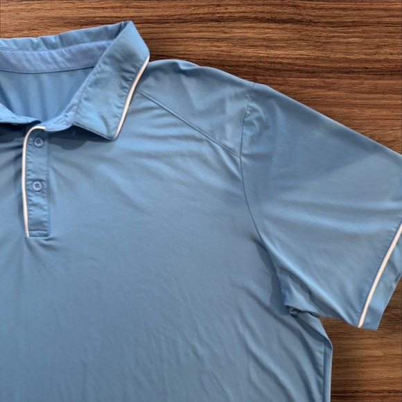 Holloway Other - Holloway Coolcore Polo Shirt XXL Light Blue Short Sleeve Athletic White Piping